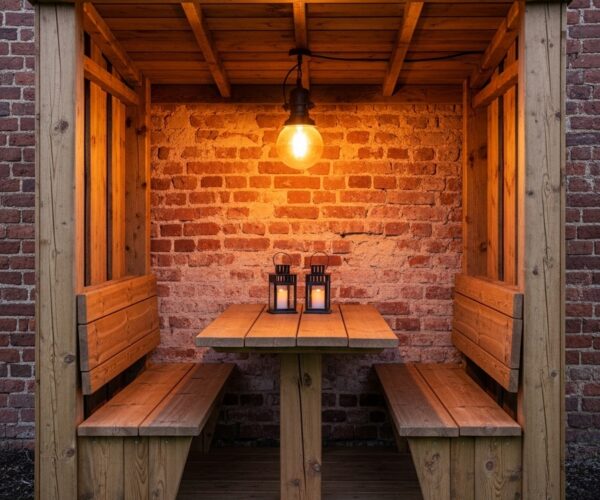 outdoor covered benches