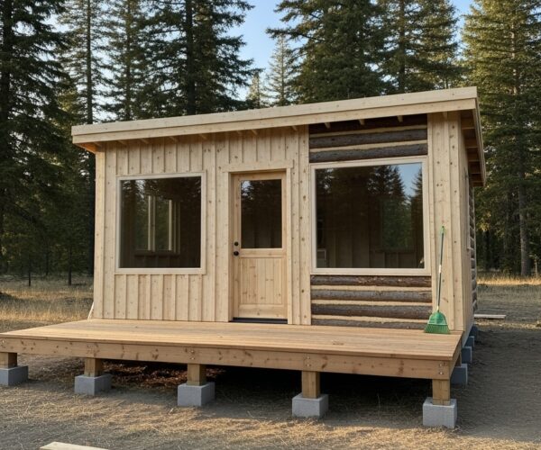 small she shed lean to roof